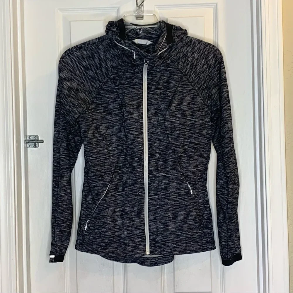 Lululemon Go The Distance Jacket Dramatic Static White Black Size 6